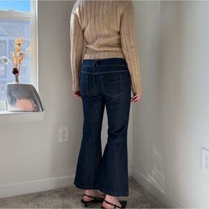 Lands' End Dark Blue Flare Jeans